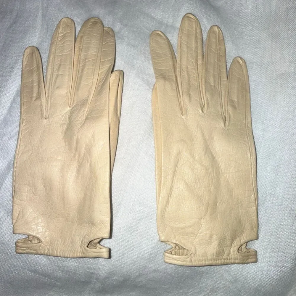 1950s Alexandre French Kid Leather Gloves Marshall Field Made in France Size 7 I